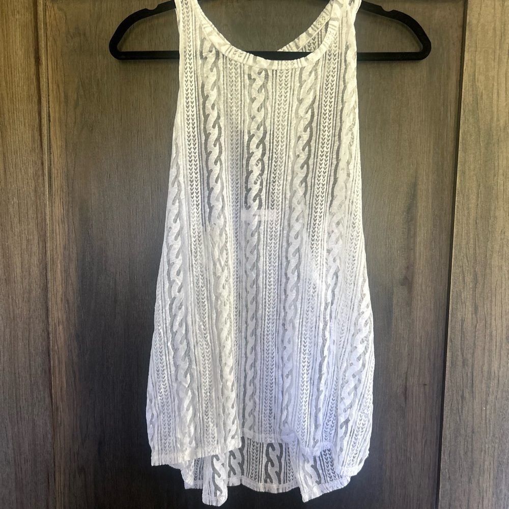 NWT Terez White Lace Tank Top